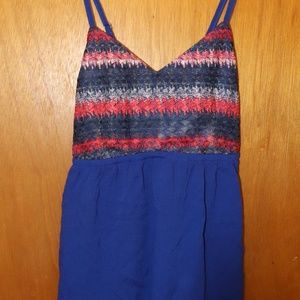 Blue patterned camisole lightly lined